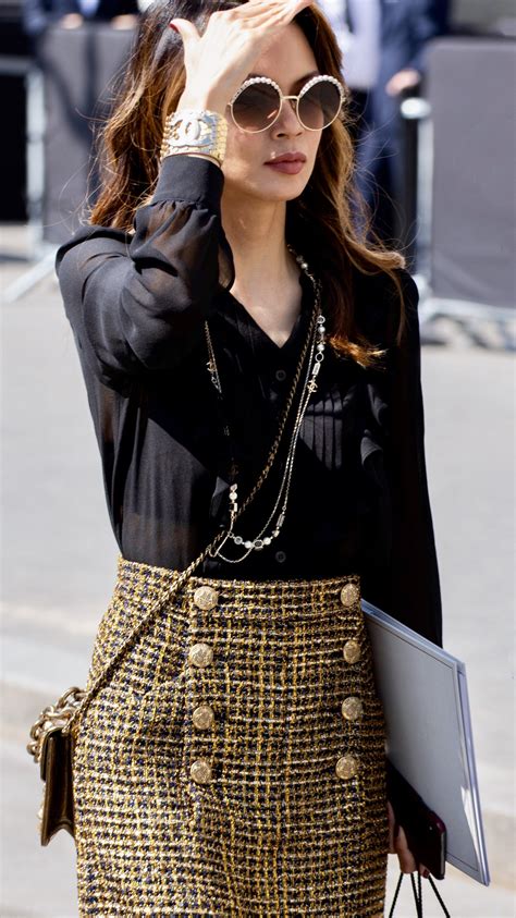 who wears chanel stud|Chanel style.